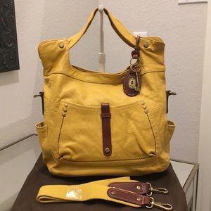 Fossil- “Long Live Vintage” mustard handbag